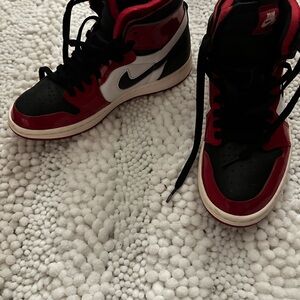 Nike Red and Black High-Top Sneakers